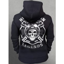 Tűzoltó női cipzáras, kapucnis pulóver