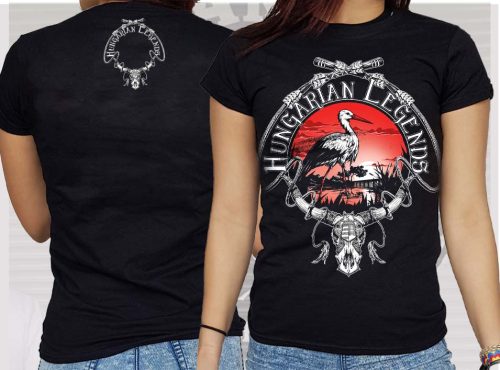 Fehér gólya női rövid ujjú póló