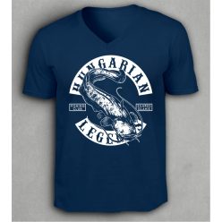 Harcsa - Silurus Glanis férfi v-nyakú póló