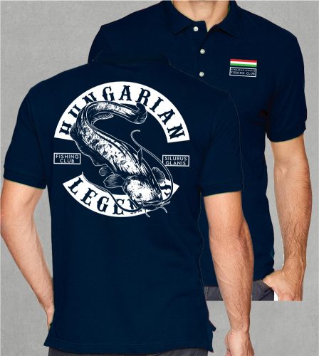 Harcsa - Silurus Glanis  férfi galléros póló