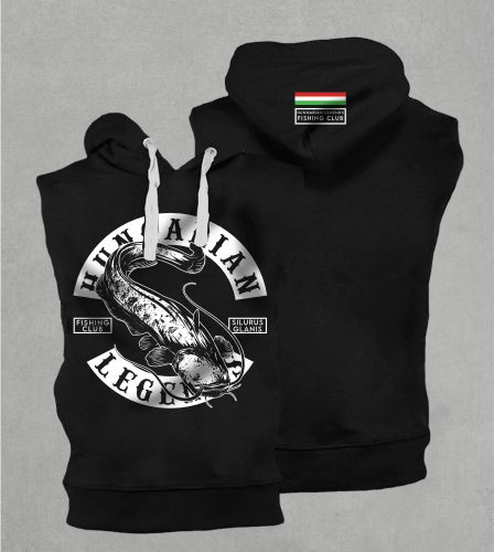 Harcsa - Silurus Glanis férfi kapucnis, belebújós mellény