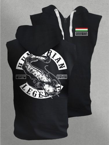 Harcsa - Silurus Glanis férfi kapucnis, cipzáras mellény