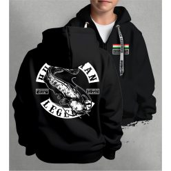 Harcsa - Silurus Glanis gyerek kapucnis, cipzáras pulóver