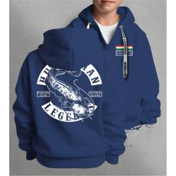 Harcsa - Silurus Glanis gyerek kapucnis, cipzáras pulóver