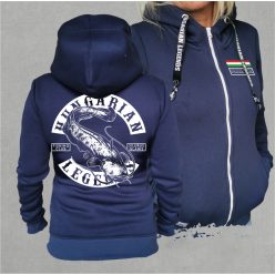 Harcsa - Silurus Glanis női cipzáras, kapucnis pulóver