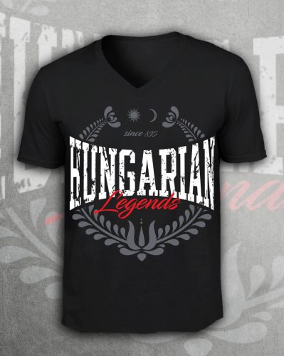 Hungarian Legends férfi v-nyakú póló