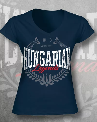 Hungarian Legends női v-nyakú póló