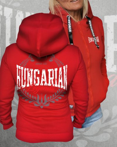 Hungarian Legends női cipzáras, kapucnis pulóver