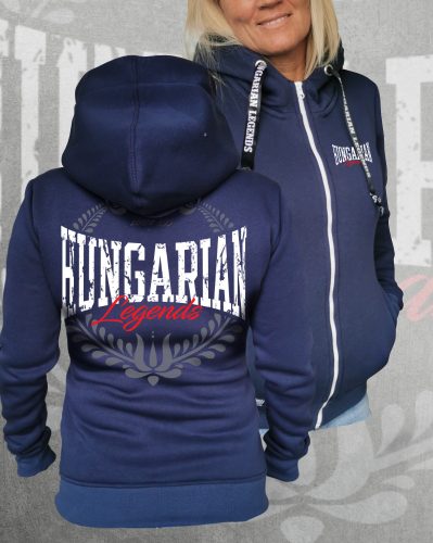 Hungarian Legends női cipzáras, kapucnis pulóver
