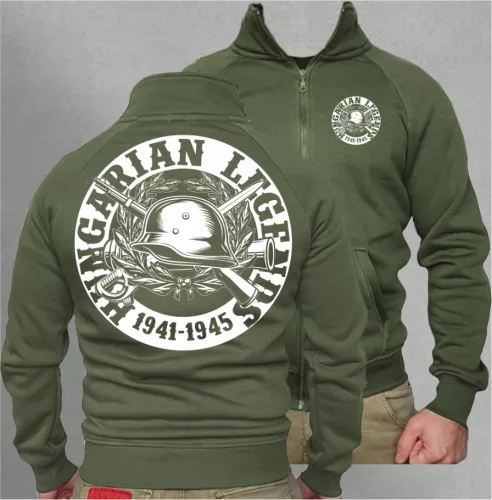 Hungarian Legends - 1941-1945 férfi cipzáras, galléros pulóver