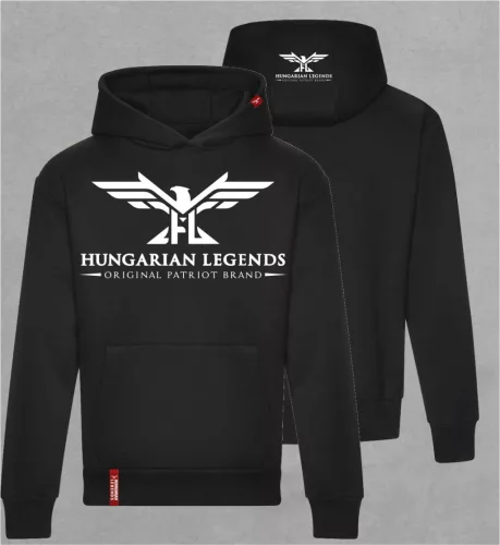 HL LOGO 24 férfi kapucnis, belebújós pulóver