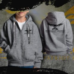 HL LOGO 24 gyerek kapucnis, cipzáras pulóver