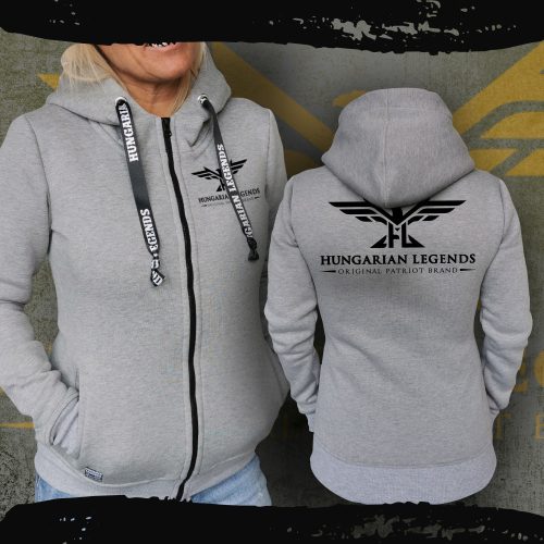 HL LOGO 24 női cipzáras, kapucnis pulóver