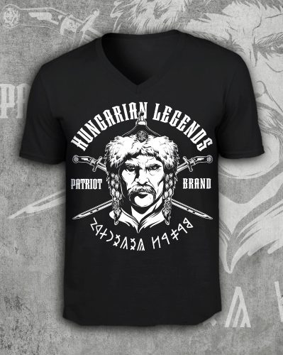 Honfoglaló harcos férfi v-nyakú póló