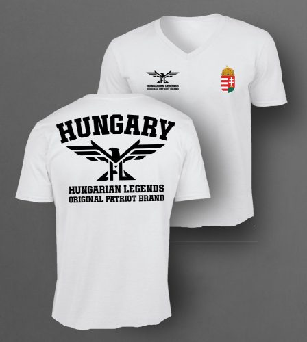 Magyar címeres 2024 férfi v-nyakú póló