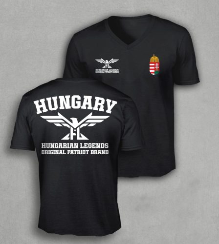 Magyar címeres 2024 férfi v-nyakú póló