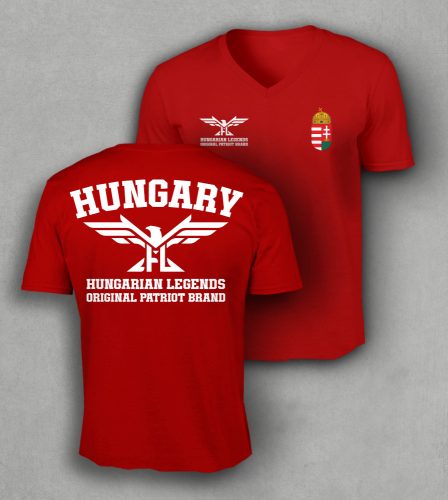 Magyar címeres 2024 férfi v-nyakú póló