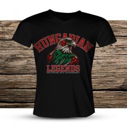 Magyar sólyom férfi v-nyakú póló