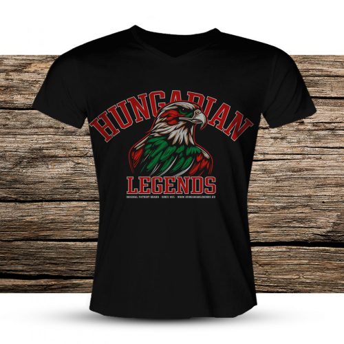 Magyar sólyom férfi v-nyakú póló