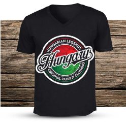 Hungary trikolor férfi v-nyakú póló