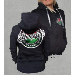 Hungary trikolor női cipzáras, kapucnis pulóver