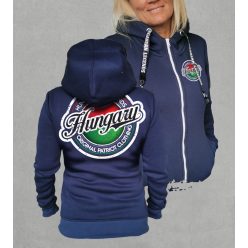 Hungary trikolor női cipzáras, kapucnis pulóver