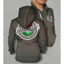 Hungary trikolor női cipzáras, kapucnis pulóver