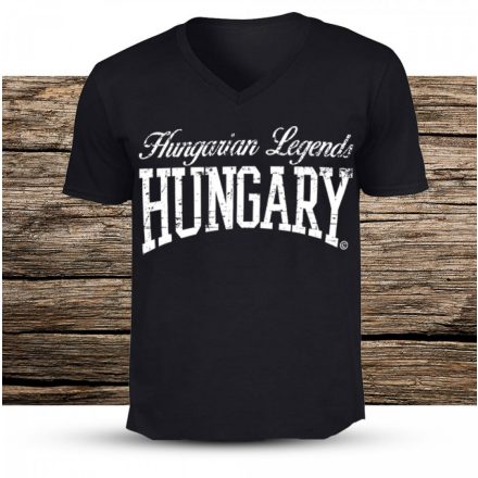 HUNGARY férfi v-nyakú póló