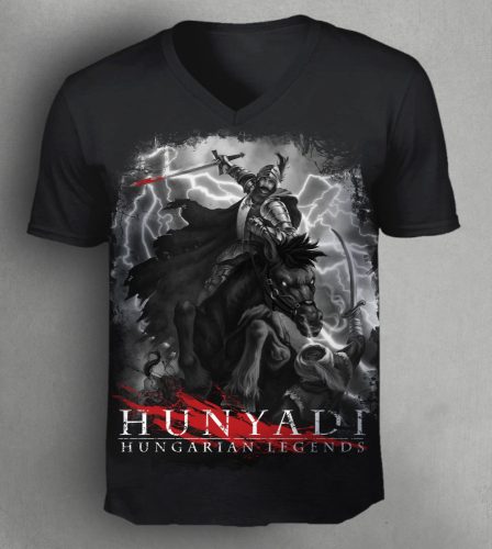 Hunyadi férfi v-nyakú póló