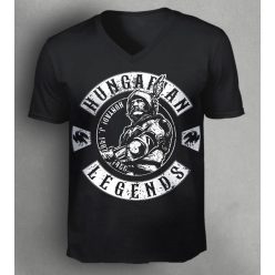 Hunyadi János férfi v-nyakú póló