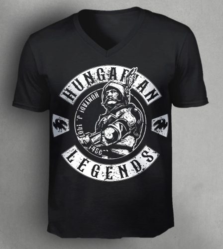 Hunyadi János férfi v-nyakú póló