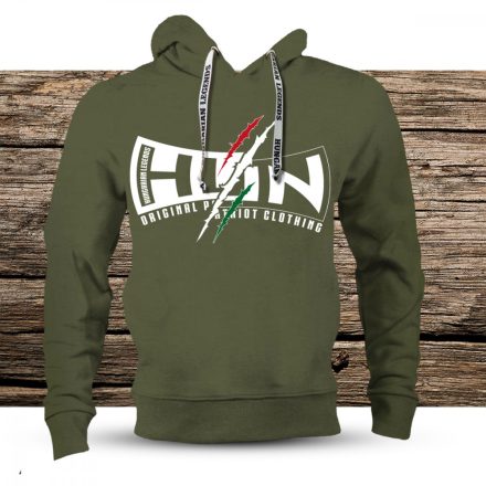 HUN - Patriot Clothing férfi kapucnis, belebújós pulóver
