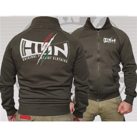 HUN - Patriot Clothing férfi cipzáras, galléros pulóver