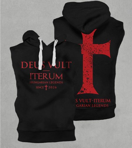 Iterum férfi kapucnis, belebújós mellény