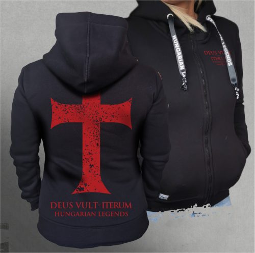 Iterum női cipzáras, kapucnis pulóver