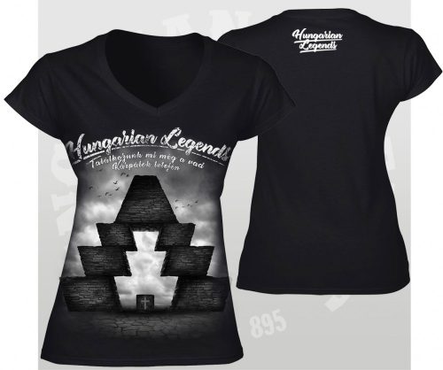 Kárpátok tetején női v-nyakú póló