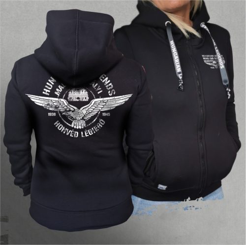 Magyar Királyi Honvéd LÉGIERŐ női cipzáras, kapucnis pulóver