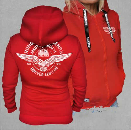 Magyar Királyi Honvéd LÉGIERŐ női cipzáras, kapucnis pulóver