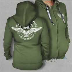   Magyar Királyi Honvéd LÉGIERŐ női cipzáras, kapucnis pulóver