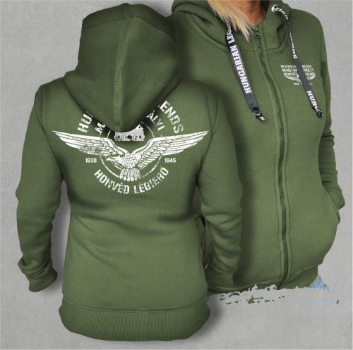 Magyar Királyi Honvéd LÉGIERŐ női cipzáras, kapucnis pulóver