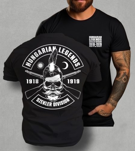 Székely hadosztály - koponyás férfi rövid ujjú póló