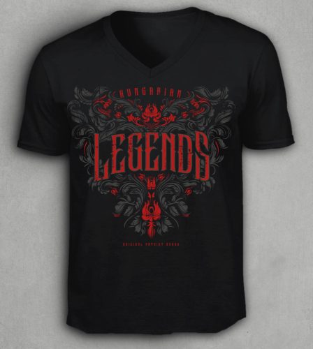 Legends - Népi motívumos férfi v-nyakú póló