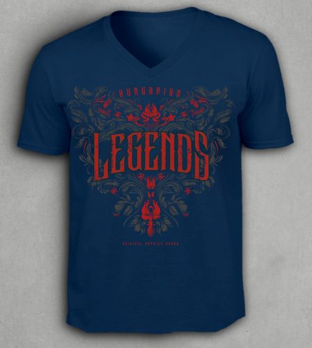 Legends - Népi motívumos férfi v-nyakú póló