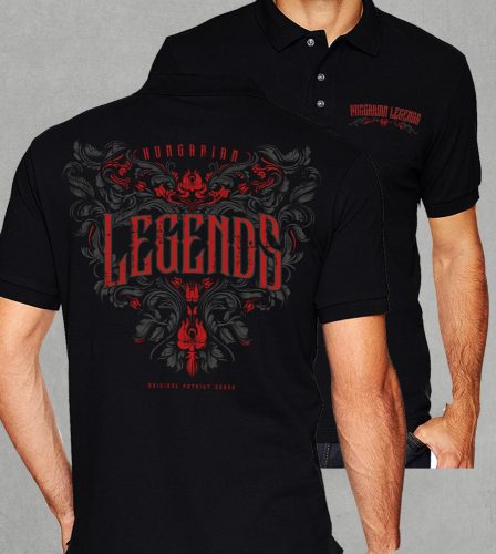 Legends - Népi motívumos  férfi galléros póló