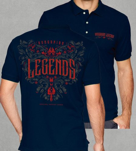 Legends - Népi motívumos  férfi galléros póló