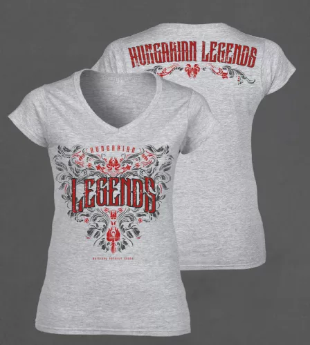 Legends - Népi motívumos női v-nyakú póló
