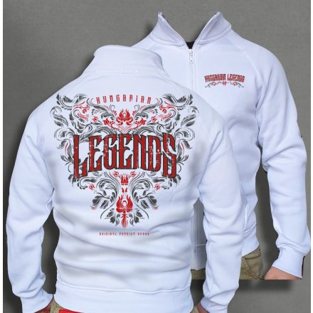 Legends - Népi motívumos férfi cipzáras, galléros pulóver
