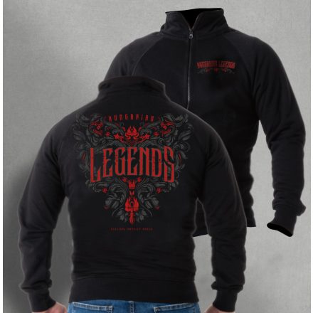 Legends - Népi motívumos férfi cipzáras, galléros pulóver