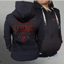 Legends - Népi motívumos női cipzáras, kapucnis pulóver