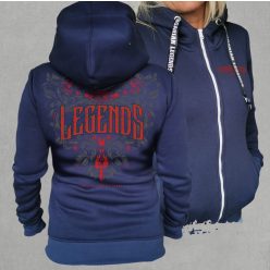 Legends - Népi motívumos női cipzáras, kapucnis pulóver